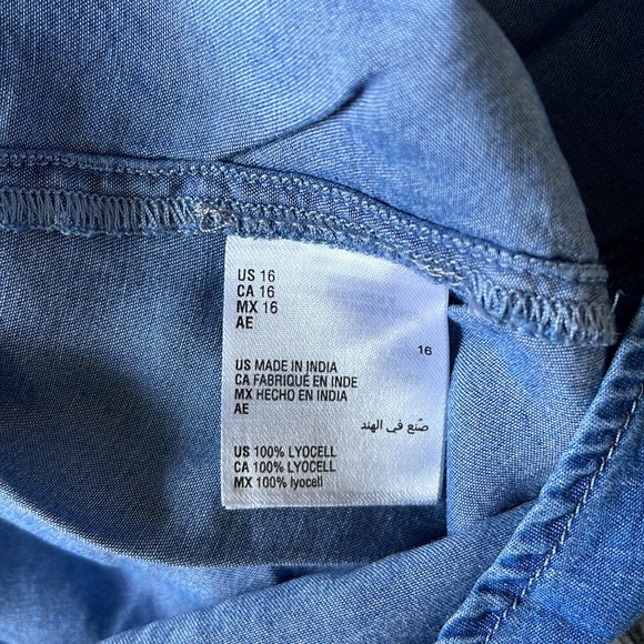 Charter Club Sleeveless Denim Buttons Down Blouse - Picture 16 of 16